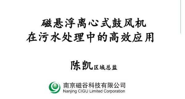 磁悬浮离心式鼓风机在污水处理中的高效应用