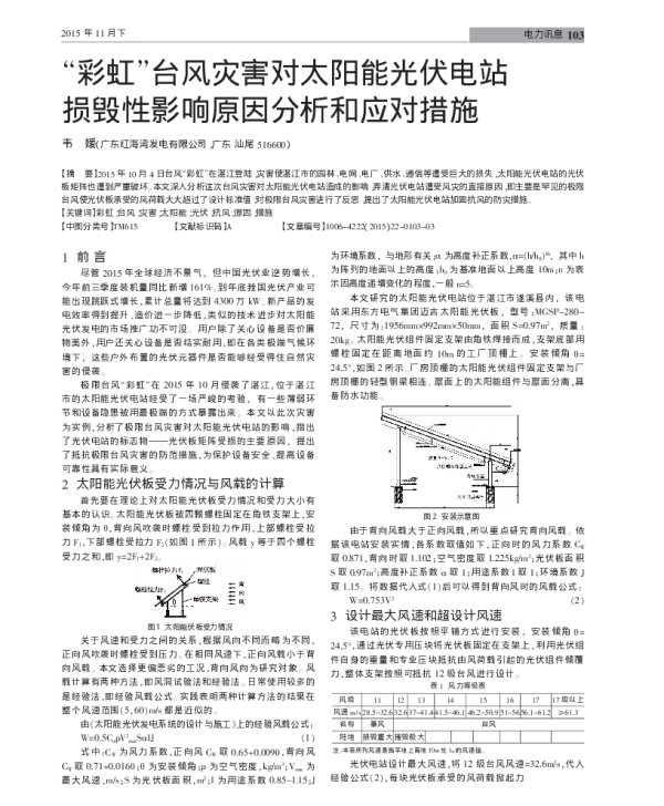 _彩虹_台风灾害对太阳能光伏电站损毁性影响原因分析和应对措施_韦媛