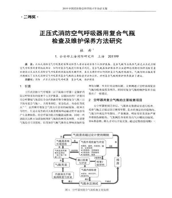 正压式消防空气呼吸器用复合气瓶检查及维护保养方法研究