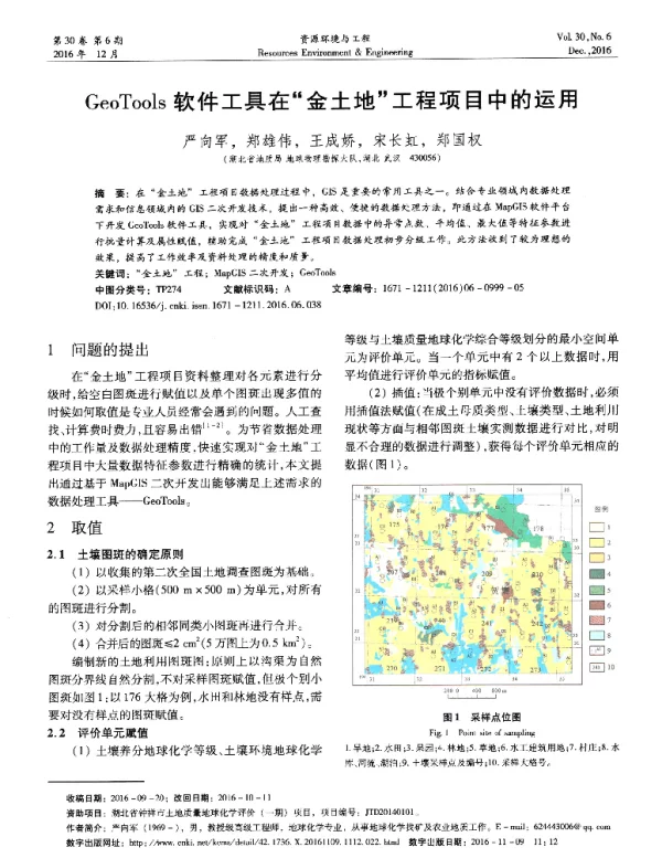 GeoTools软件工具在金土地工程项目中的运用