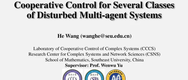 CooperativeControlforSeveralClassesofDisturbedMulti-agentSystems