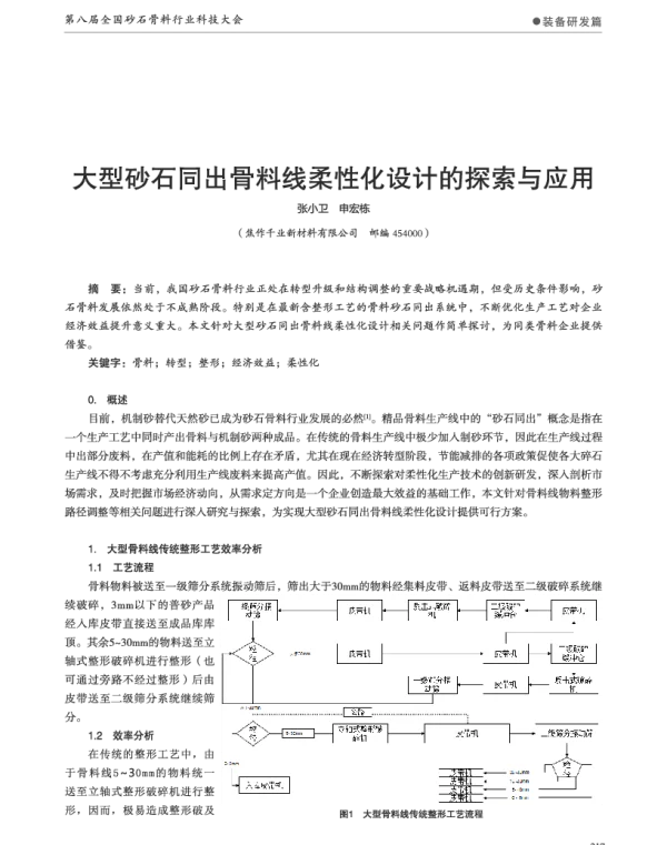 大型砂石同出骨料线柔性化设计的探索与应用
