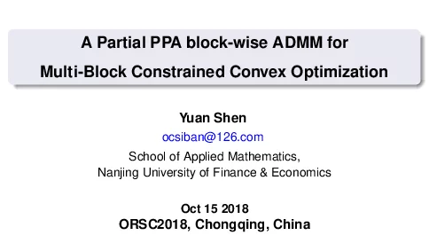 APartialPPAblock-wiseADMMforMulti-BlockConstrainedConvexOptimization