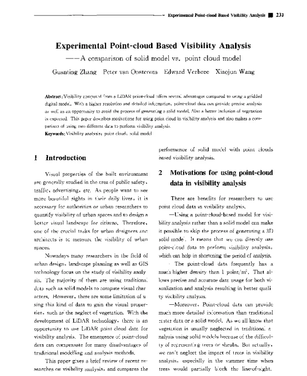 ExperimentalPoint-cloudBasedVisibilityAnalysis--Acomparisonofsolidmodelvs.pointcloudmodel