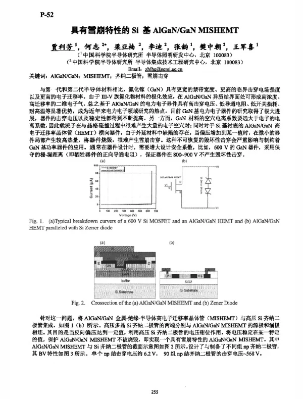 具有雪崩特性的Si基AlGaNGaNMISHEMT