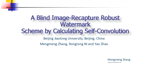 ABlindImage-RecaptureRobustWatermarkSchemebyCalculatingSelf-Convolution