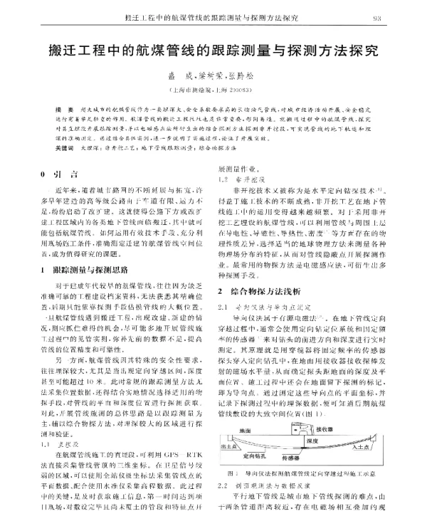 搬迁工程中的航煤管线的跟踪测量与探测方法探究