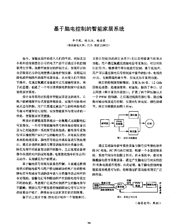 基于脑电控制的智能家居系统