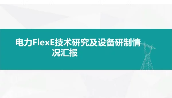 电力FlexE技术研究情况汇报