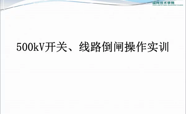 500kV开关线路倒闸操作实训2017