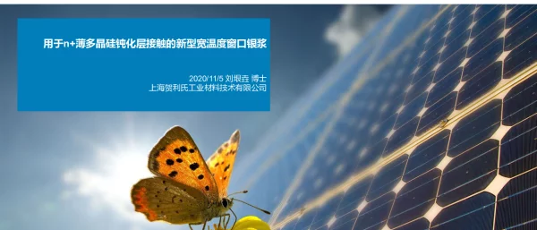 用于n+薄多晶硅钝化层接触的新型宽温度窗口银浆