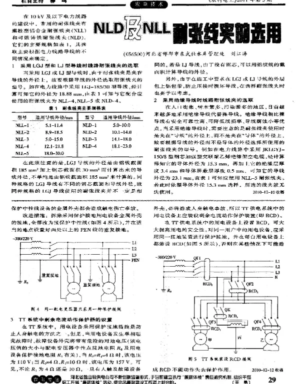 NLD及NLL耐张线夹的选用