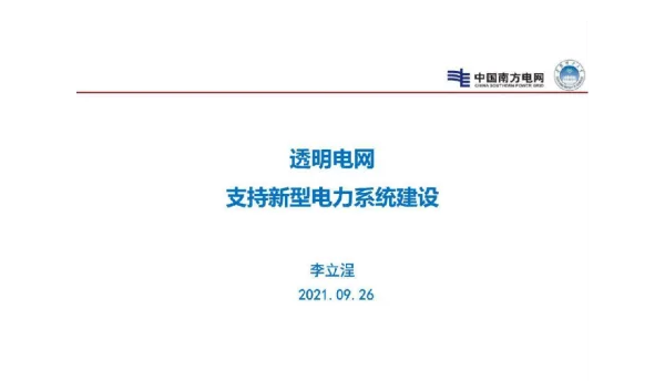 李立浧院士：透明电网支持新型电力系统建设