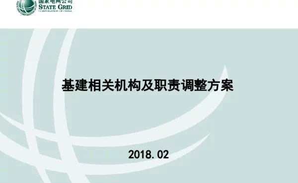 基建相关机构及职责调整完善方案培训课件 公司0203 