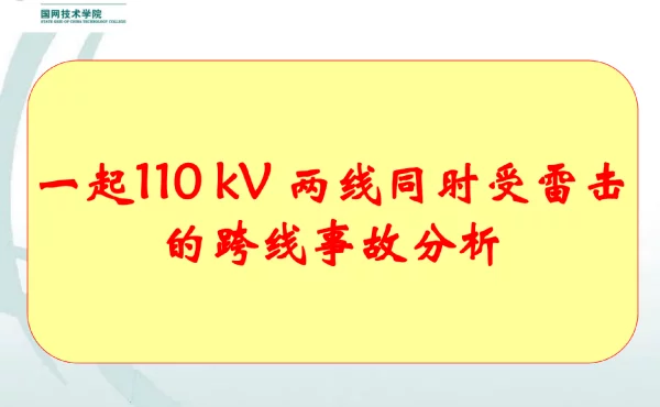 一起110kV两线同时受雷击的跨线事故分析