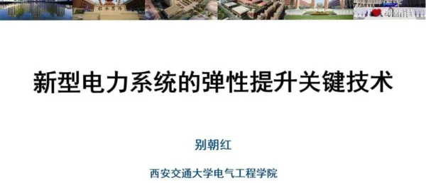 新型电力系统的弹性提升关键关键技术