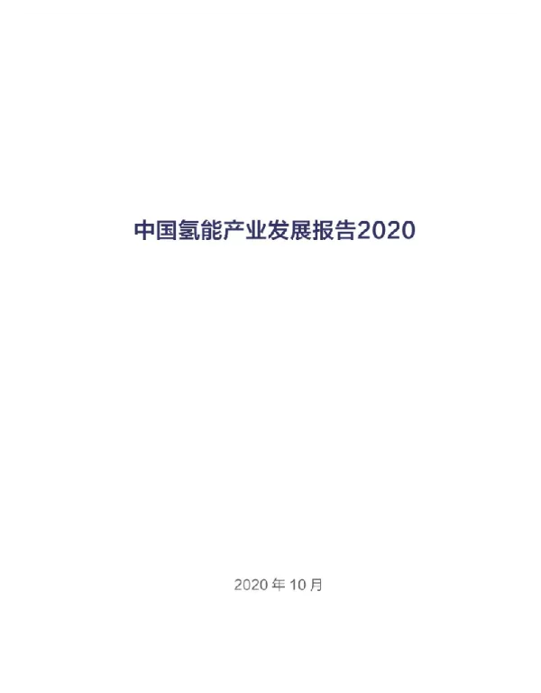 2020中国氢能报告
