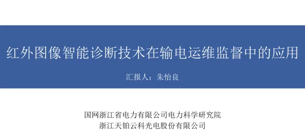 红外图像智能诊断技术在输电运维监督中的应用