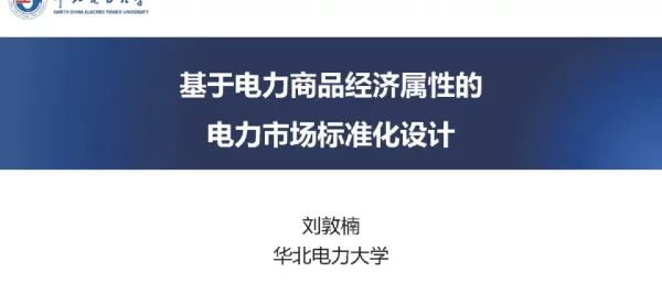 基于电力商品经济属性的电力市场标准化设计