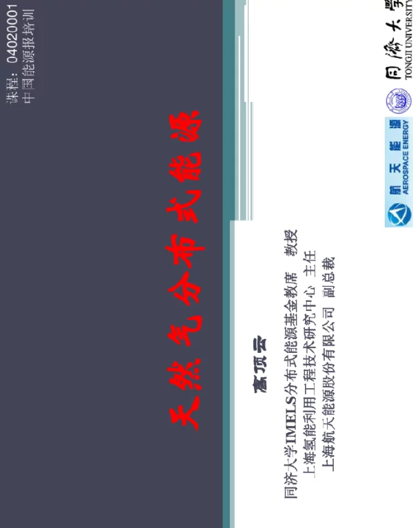 分布式能源核心设备与工程实施