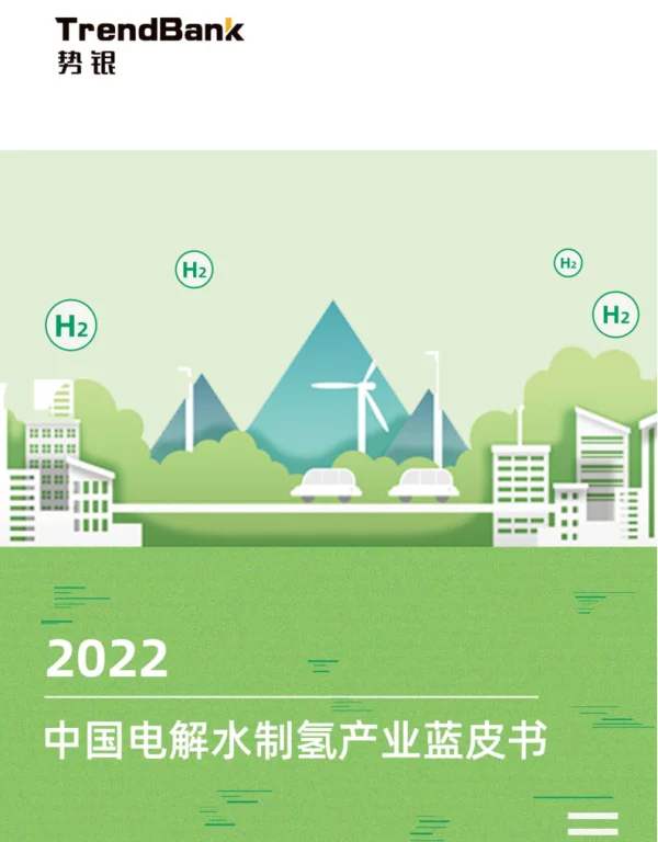 势银：中国电解水制氢产业蓝皮书2022