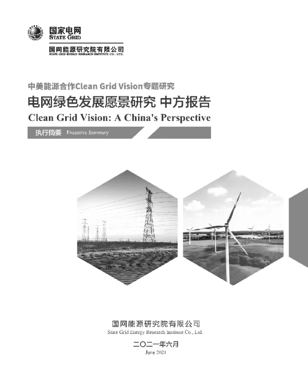 国家电网电网绿色发展愿景研究中方报告