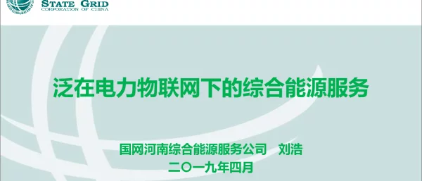 刘浩-泛在电力物联网下的综合能源服务