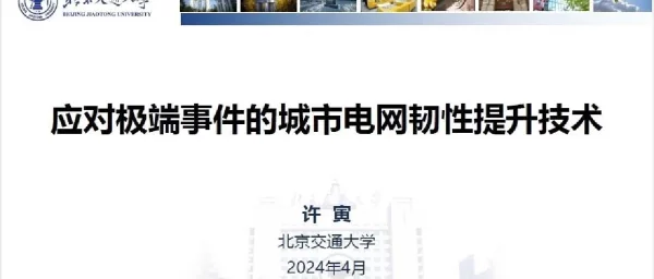 应对极端事件的城市电网韧性提升技术