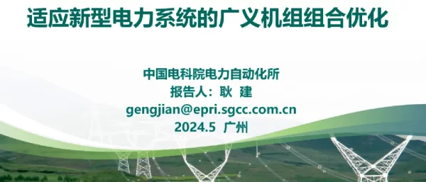 适应新型电力系统的广义机组组合优化