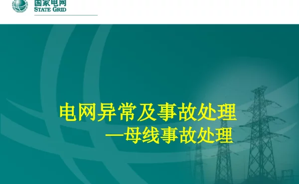 电网异常及事故处理-母线案例