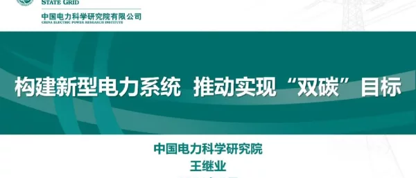 构建新型电力系统推动实现“双碳”目标