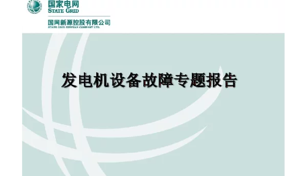 抽水蓄能发电电动机设备故障专题分析报告