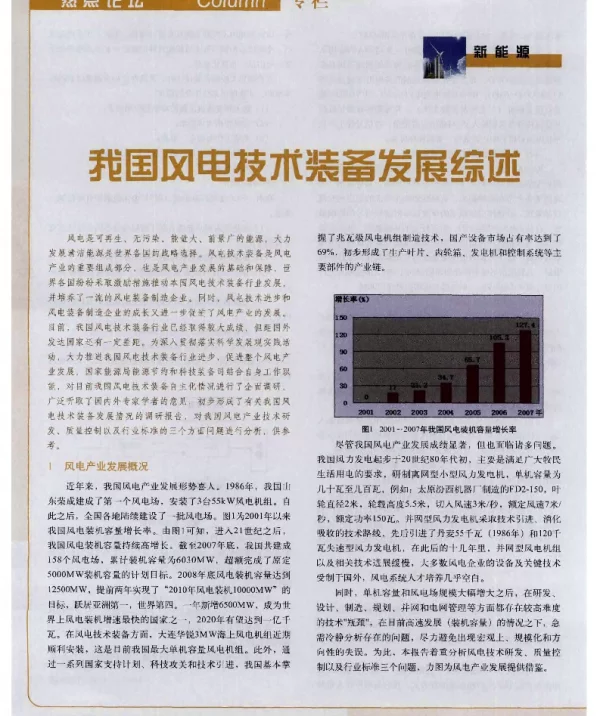 我国风电技术装备发展综述