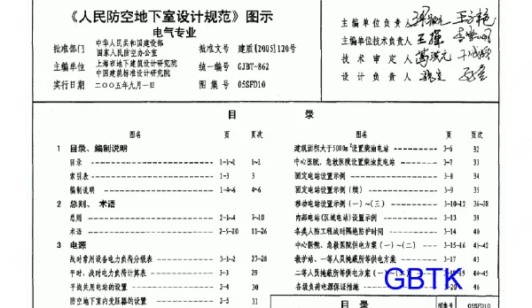 05SFD10《人民防空地下室设计规范》图示——电气专业