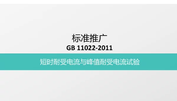 短时耐受电流和峰值耐受电流试验