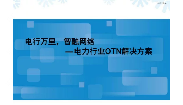 电力行业OTN解决方案