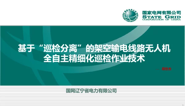 基于“巡检分离”的架空输电线路无人机全自主精细化巡检作业技术