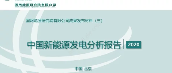 中国新能源发展分析报告（2020）