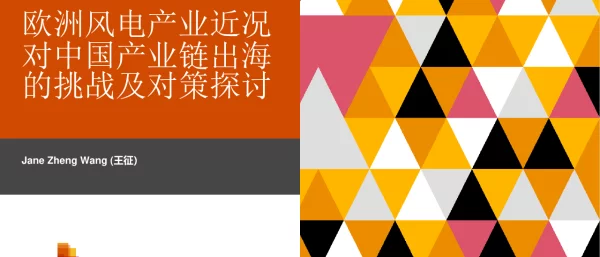 王征：欧洲风电产业近况对中国产业链出海的挑战及对策探讨演讲ppt