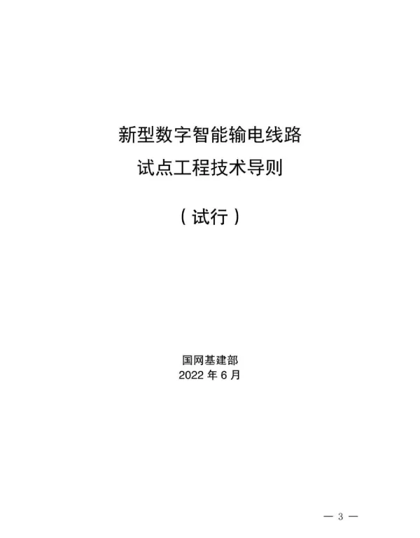新型数字智能电网建设试点工程技术导则