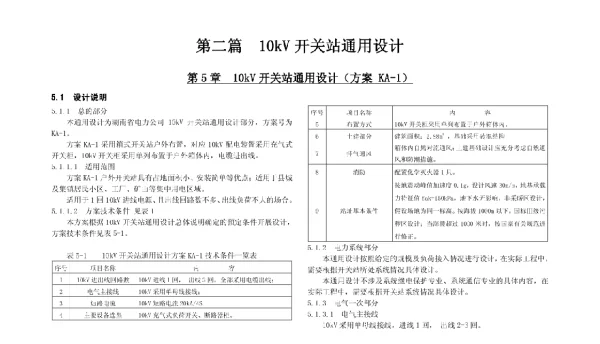 湖南省电力公司农网10kV及以下配网工程通用设计开关站设计