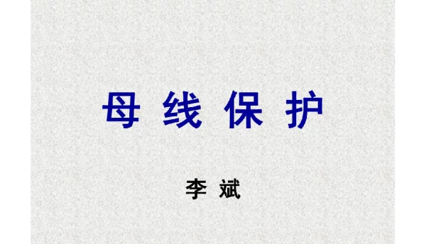 电力系统继电保护原理母线保护（第五版）