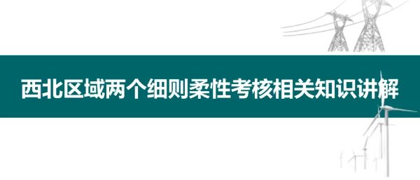 西北区域两个细则柔性考核相关知识讲解