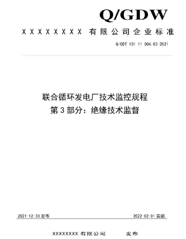 2021版联合循环发电厂技术监控规程：03绝缘技术监督
