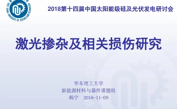 激光掺杂及相关损伤研究-杨宁