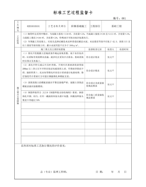 变电站标准工艺过程监督卡线路工程