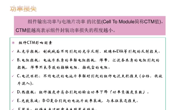 组件功率提升材料优化