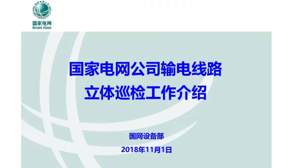国家电网公司输电线路立体巡检工作介绍