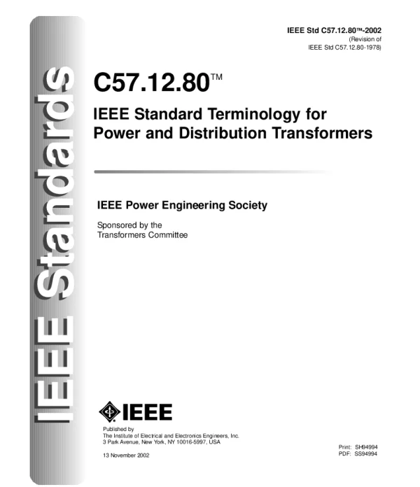 IEEEStdC57.12.80-2002电力分配变压器术语
