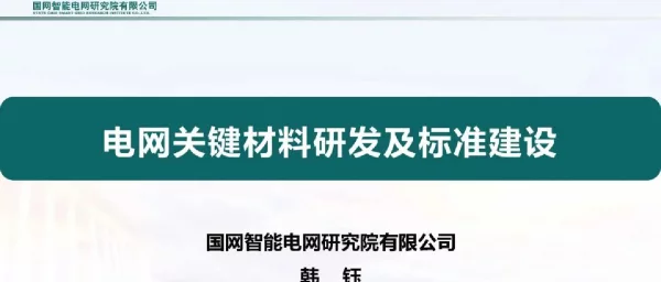 电网关键材料研发及标准建设